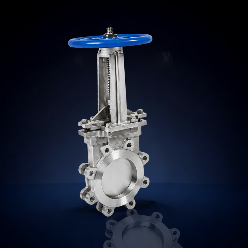 Product product page with background design knife edge valves
